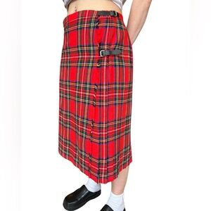 Vintage Moffatt Weavers Tartan Kilted Skirt
